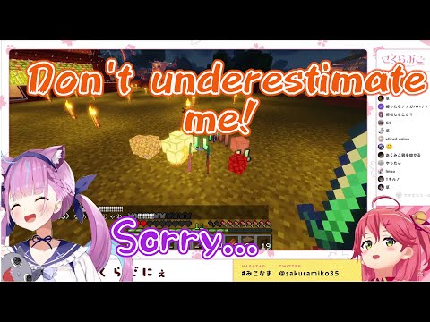 【Eng sub】The village chief, Sakura Miko, fights back after Minato Aqua tries to play a prank on her.