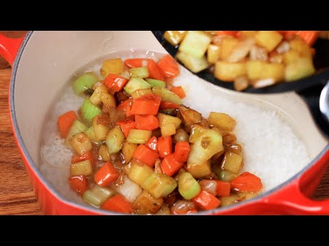 Add potato to rice and you'll be amazed by the results! Super simple and delicious dinner