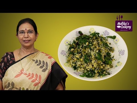 GREEN GRAM SPROUTS AGATHI KEERAI SUNDAL : Mallika Badrinath Recipes | South Indian Snacks