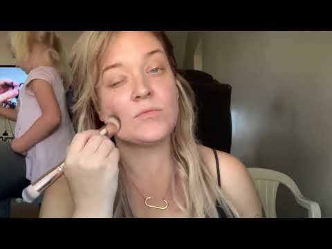 DOING MY MAKEUP w KIDS RUNNING AROUND | Christina Robb