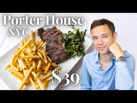 Eating at Porter House Bar and Grill. NYC. An Amazing 2 Course $39 Steak Deal