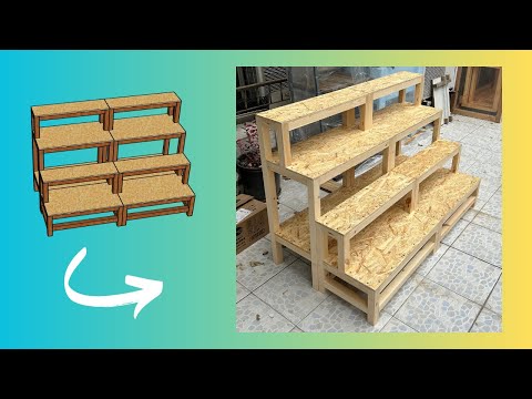 DIY阶梯花架｜DIY Step Flower Stand｜20250101