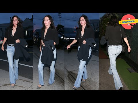 COURTENEY COX ARRIVES AT GIORGIO BALDI RESTAURANT FOR DINNER!!!