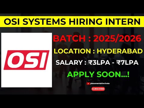 Manual Testing Internship at OSI Systems in Hyderabad | Job Overview & Responsibilities