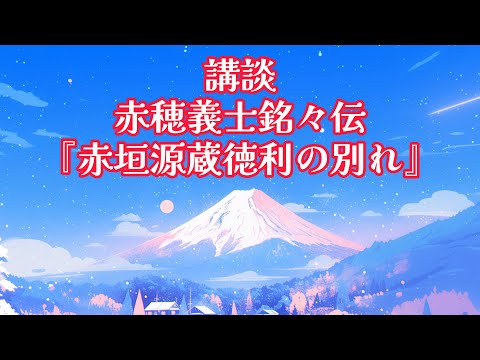 講談『赤穂義士銘々伝のうちより赤垣源蔵徳利の別れ』和菊斎ちかまる