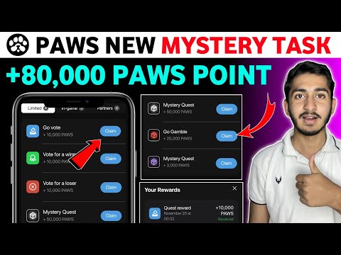 paws mystery quest today | paws mystery quest | paws voting task complete | paws airdrop new task