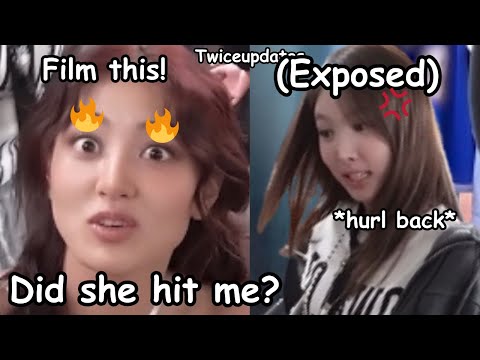 twice nayeon hit jihyo head but nayeon even more angry *nayeon got exposed*