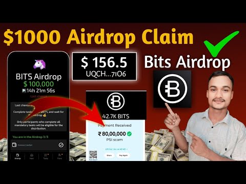 Bits airdrop $10000 eligibility criteria | Bits airdrop withdrawal kaise kare | Bits airdrop