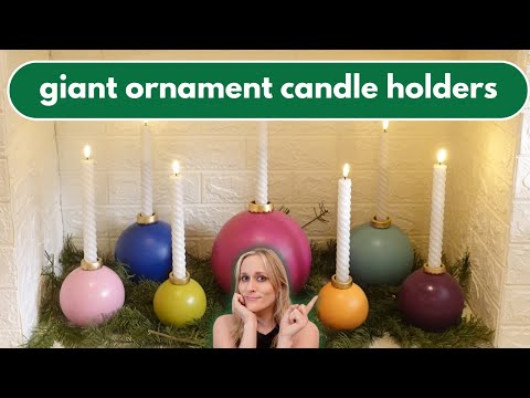 Christmas Ornament Candle Holders DIY