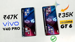 Vivo V40 Pro vs Realme GT 6 Full BGMI Test| Speed test | 90fps test | Heating test 🔥