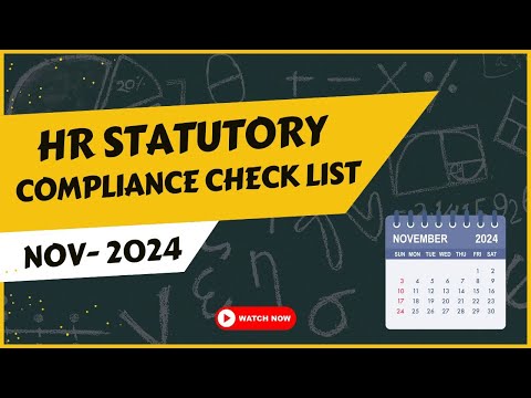 HR Statutory Compliance Check list November 2024