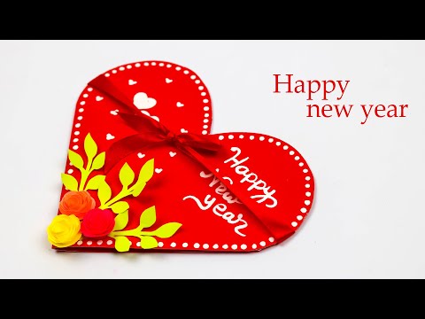 Paper craft greeting card for new year - Very very easy greeting cards