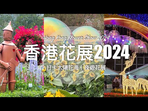 【香港花卉展覽2024】香港花展的日與夜 (4K) // 太陽花海 🌻 夜遊花展🌙 // Hong Kong Flower Show