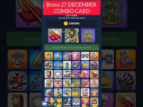 BUMS 27 DECEMBER COMBO CARD