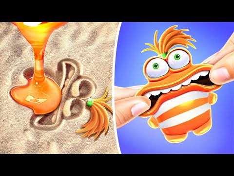 Squishy ANXIETY in The Sand *INSIDE OUT 2* 😱 DIY Riley's Head