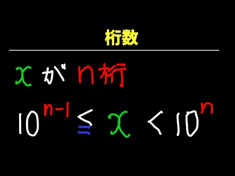 桁数【数II 対数関数】