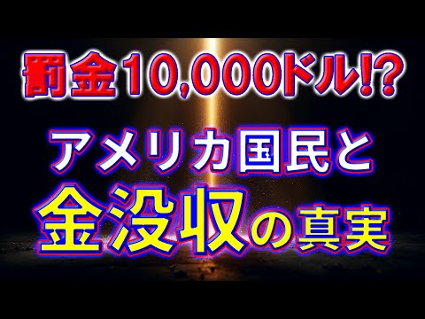 罰金10,000ドル!? アメリカ国民と金没収の真実