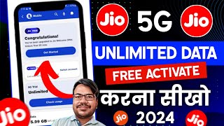 How to activate jio unlimited 5g data 2024 | jio true 5g activate kaise kare | jio 5g setting kare