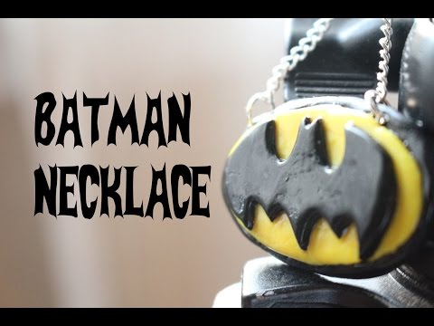 Polymer Clay Batman Necklace Tutorial | sweetco0kiepie