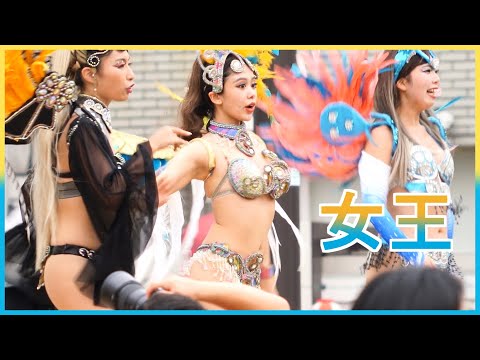 4K 大学生サンバ 女王 ウニアン 草加よさこいサンバフェスティバル 2023 Samba Japanese