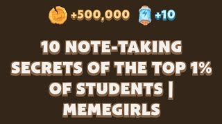 10 Note Taking Secrets of the Top 1% Students I Memefi Video Code