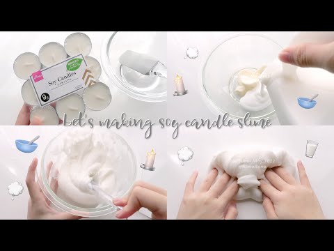 🕯勘だけでソイキャンドルスライムを作ってみた!!🥣⌇Let's making soy candle slime⌇前半BGM有⌇後半ASMR