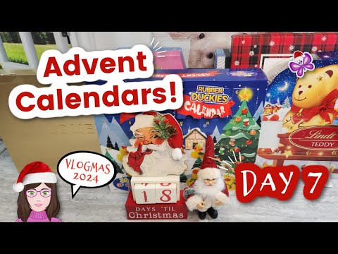 Day 7 - Opening ADVENT CALENDARS!  Vlogmas Day 7!  2024