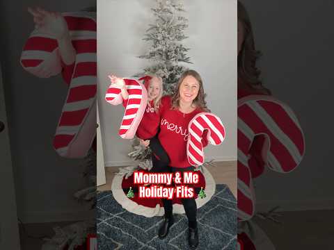 Holiday Mommy & Me Fits 🎄 #Shorts #MommyAndMeStyle #Twinning #HolidayFits