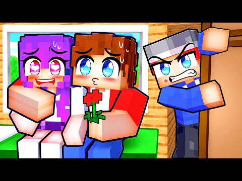 Spying on my CRUSH for 24 HOURS in Minecraft!