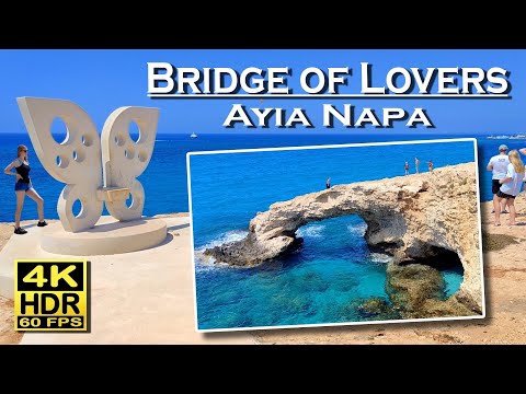 Bridge of Lovers , Ayia Napa Cyprus 4K 60fps HDR (UHD) Dolby Atmos 💖 The best Places 👀 Walking Tour