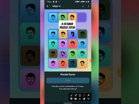 Major 3 octuber daily combo || major Puzzle solve #major #viralvideo #shorts