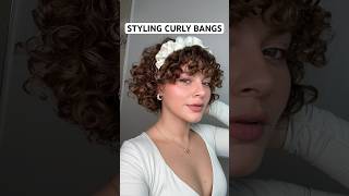 HOW I STYLE MY CURLY BANGS