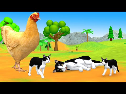 बिल्ली का बच्चा की माँ मुर्गी Billi Ki Maa Murgi Ki Kahani Cat & MOTHER Hen Helps Kitten Moral Story