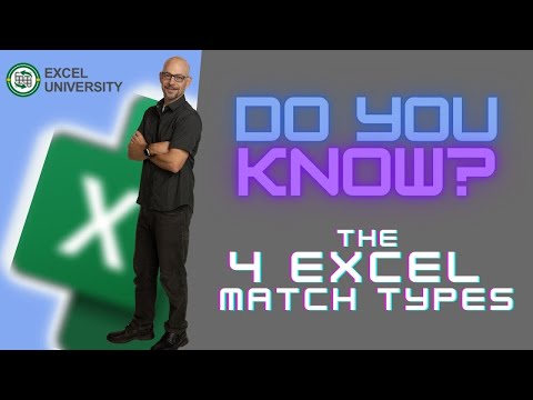 How To Use Excel's 4 Match Types (Partial, Exact, Fuzzy, Approximate)