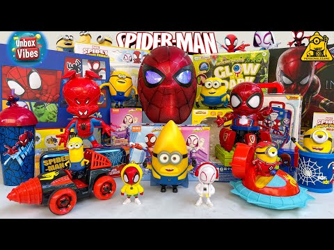 Satisfying with Unboxing Marvel SPIDER-MAN Glow FX Mask Toys🍌DESPICABLE ME 4 x Spider Man Dancer