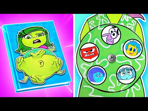 DISGUST ate all Emotions 😱 *Inside Out 2 And Other Paper Game Books*