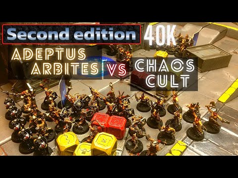 40k 2nd Ed Battle Report (10) Adeptus Arbites vs Chaos Cult 1500pts