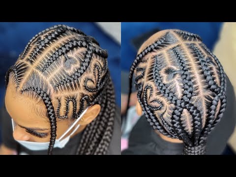 2 million Freestyle low ponytail/ Stitch braids ponytail💕