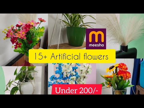 15+ Artificial flowers from meesho| Under 200/-  | Flowers/ plants/ wall hanging from meesho