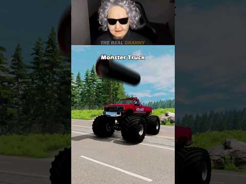 Cars vs Pips 😂🚗 Real Granny 👵 Beamng.Drive #shorts