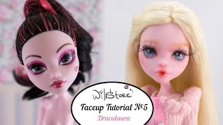 Faceup Tutorial №5 OOAK Draculaura repaint custom doll