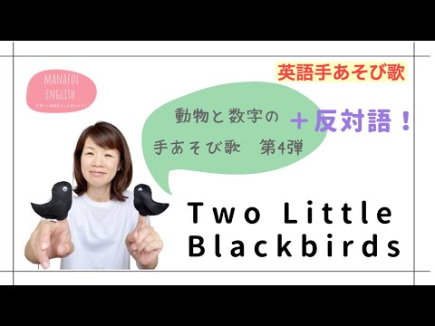 【英語手あそび歌】Two Little Blackbirds (数字・動物・反対語あり)