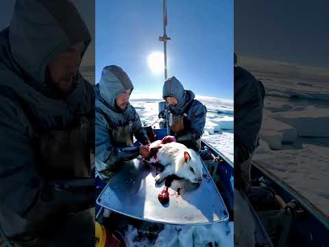 Wounded artic rabbit asked for help from these kind sailors and they treated it to health🥰❤️