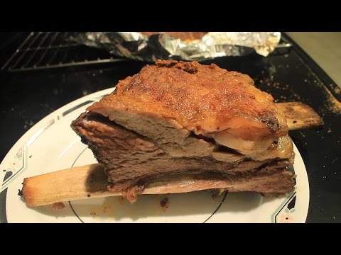 Huge Fred Flintstones Style Smoked BEEF Ribs