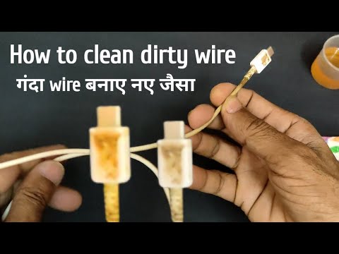 How to clean dirty earphone and charger wire