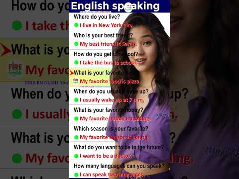 English speaking practice How to speak English quickly? English question answers #americanenglish