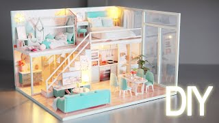 DIY Miniature Dollhouse Kit || Poetic Life - Duplex Apartment - Relaxing Satisfying Video