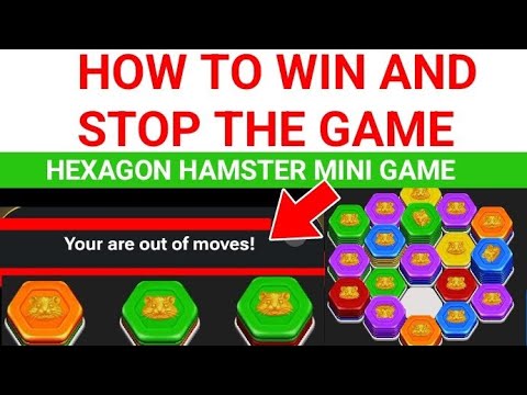 Hexagon puzzle hamster Kombat - How To End The Game When You Are Tired 😩😴