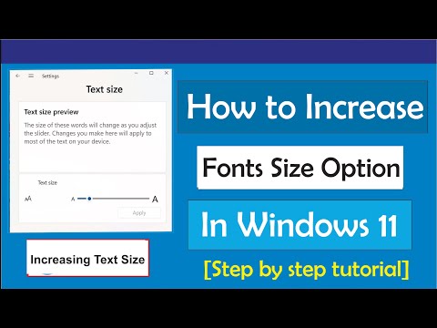 How to Increase Font Size in Windows 11