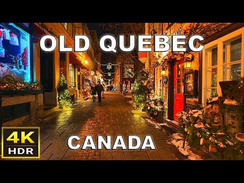 [4K HDR] Old Quebec Walking Tour | Quebec City, Canada | Dec 2023